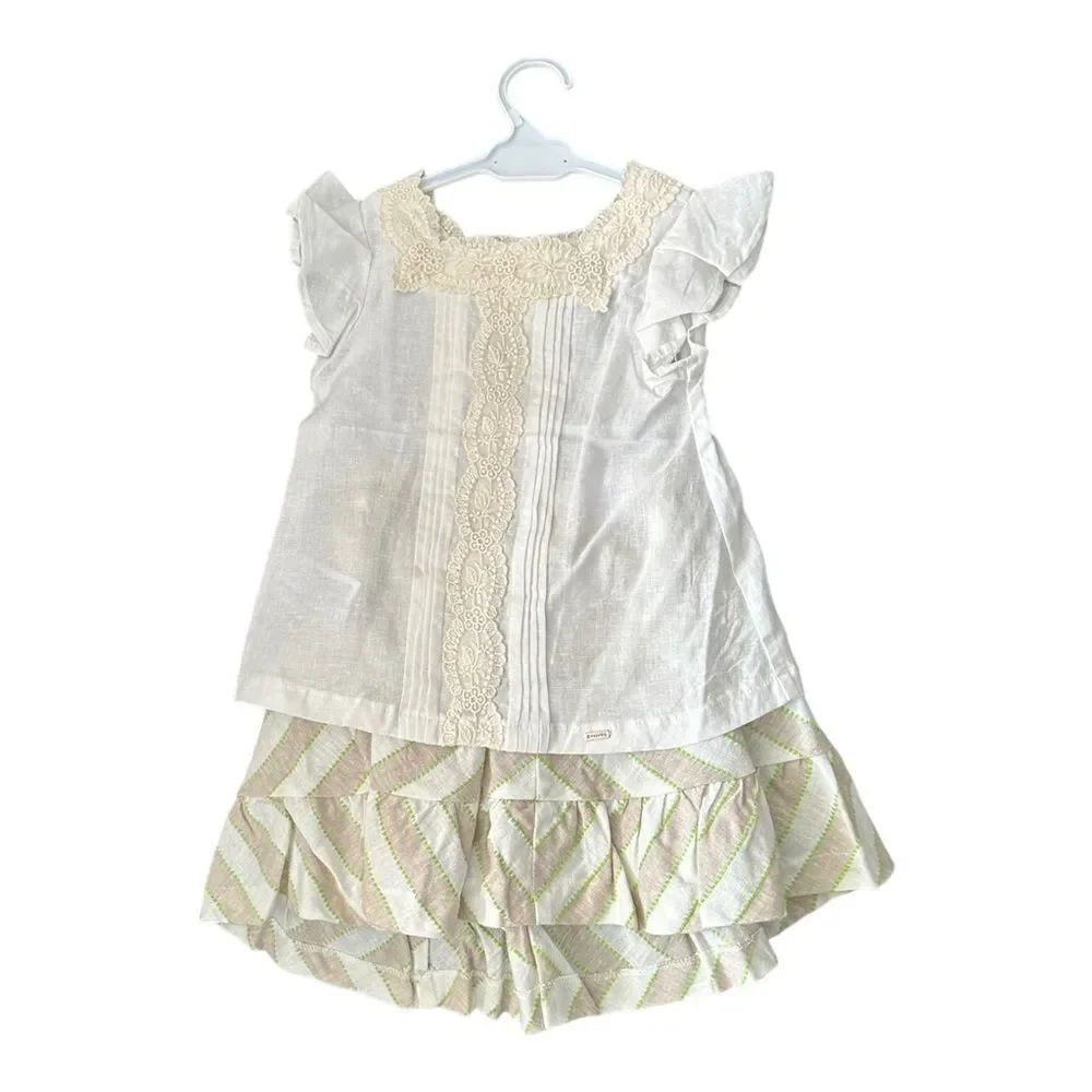 MAYORAL | Ecru | LINEN SKIRT SET